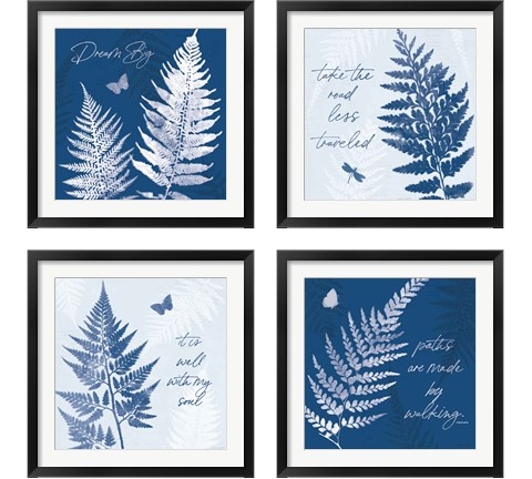 True Blue 4 Piece Framed Art Print Set by Katie Pertiet