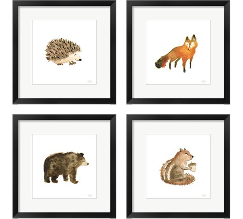 Woodland Whimsy  4 Piece Framed Art Print Set by Laura Marshall