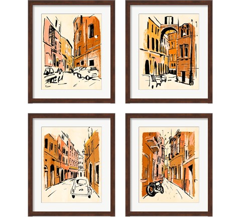 Euro Voyage 4 Piece Framed Art Print Set by Annie Warren