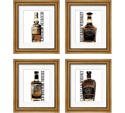 Bourbon Whiskey 4 Piece Framed Art Print Set by Avery Tillmon