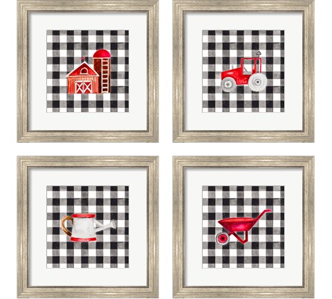 Fun Farm Icon 4 Piece Framed Art Print Set by Janice Gaynor