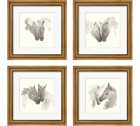 Nuzzling 4 Piece Framed Art Print Set by Chris Paschke