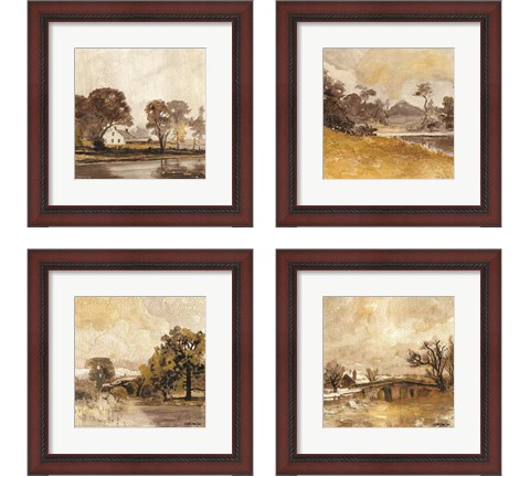 Traditional Landscape 4 Piece Framed Art Print Set by Stellar Design Studio