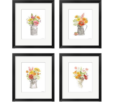 Farmhouse Floral 4 Piece Framed Art Print Set by Beth Grove