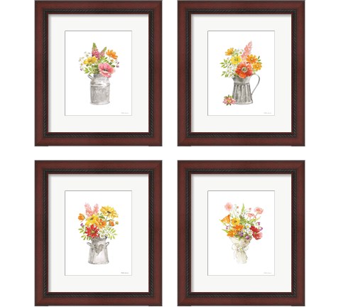 Farmhouse Floral 4 Piece Framed Art Print Set by Beth Grove