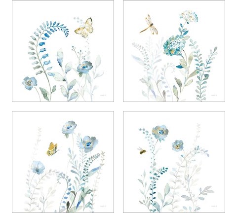 Blues of Summer 4 Piece Art Print Set by Danhui Nai