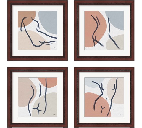 Line Figures 4 Piece Framed Art Print Set by Moira Hershey