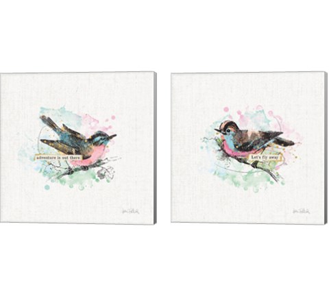 Thoughtful Wings 2 Piece Canvas Print Set by Katie Pertiet