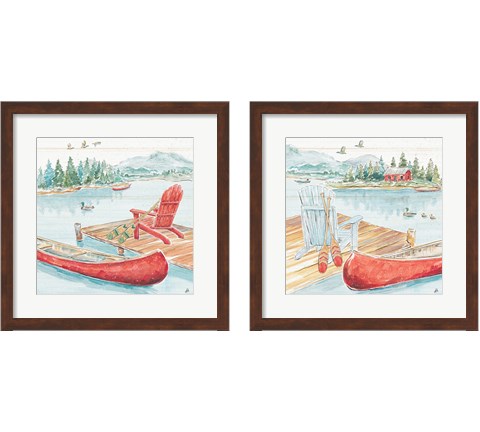 Lake Moments 2 Piece Framed Art Print Set by Daphne Brissonnet