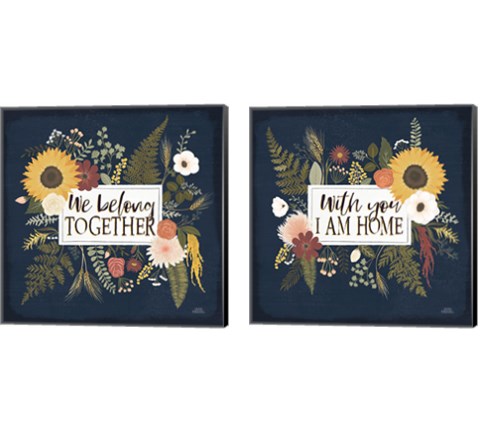 Autumn Romance 2 Piece Canvas Print Set by Laura Marshall