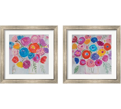 Delicate Flair 2 Piece Framed Art Print Set by Farida Zaman