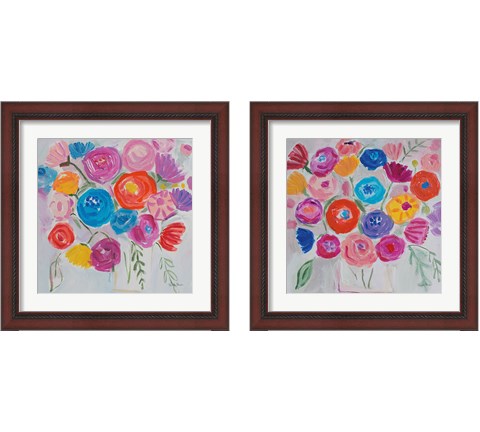 Delicate Flair 2 Piece Framed Art Print Set by Farida Zaman