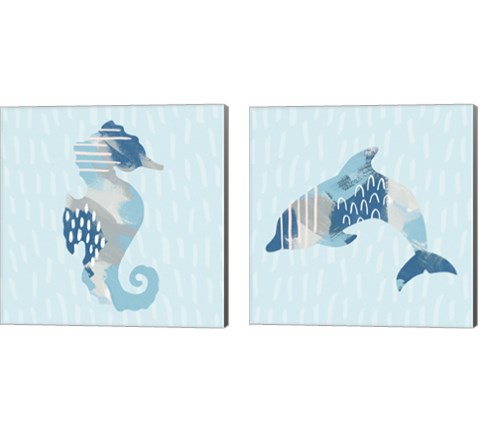 Coastal Cool 2 Piece Canvas Print Set by Moira Hershey