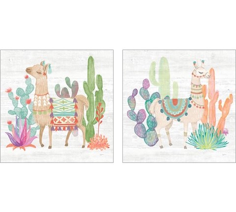 Lovely Llamas 2 Piece Art Print Set by Mary Urban