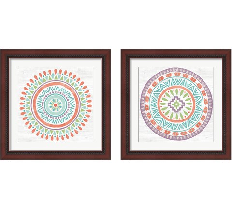 Lovely Llamas Mandala 2 Piece Framed Art Print Set by Mary Urban