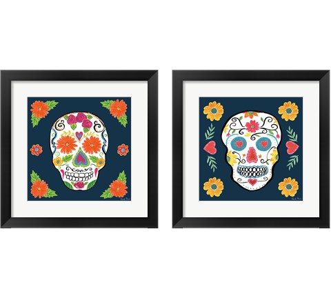 Day of the Dead 2 Piece Framed Art Print Set by Farida Zaman