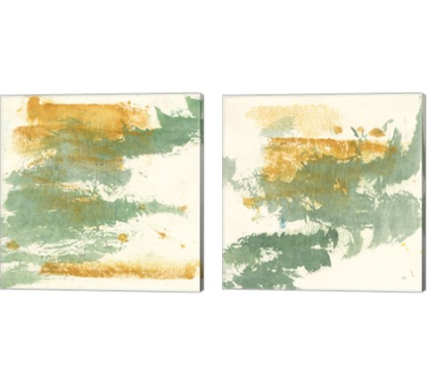 Textured Gold 2 Piece Canvas Print Set by Chris Paschke