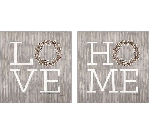 Love & Home 2 Piece Art Print Set by Marla Rae