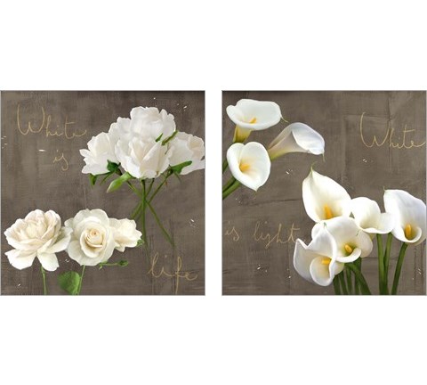 White Callas 2 Piece Art Print Set by Teo Rizzardi