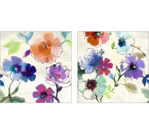 Flora 2 Piece Art Print Set by Michelle Clair