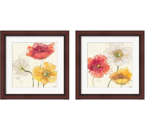 Painted Poppies  2 Piece Framed Art Print Set by Katie Pertiet