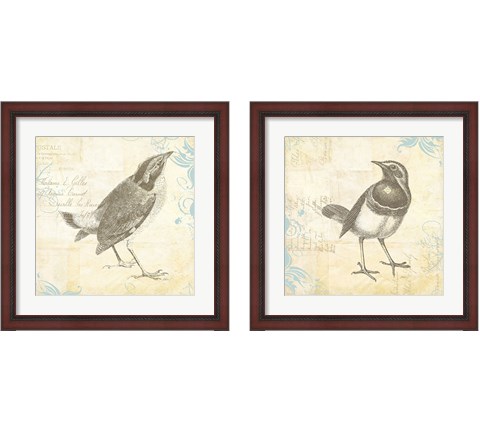 Engraved Birds 2 Piece Framed Art Print Set by Katie Pertiet