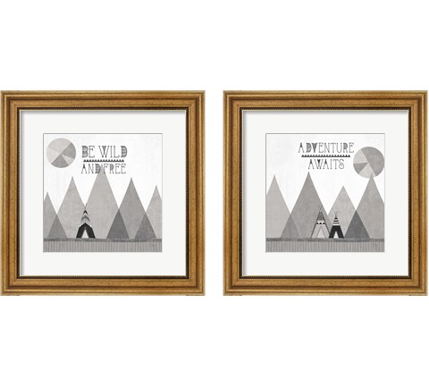 Southwest Geo BW 2 Piece Framed Art Print Set by Veronique Charron