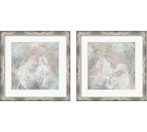 Blush Horses 2 Piece Framed Art Print Set by Chris Paschke