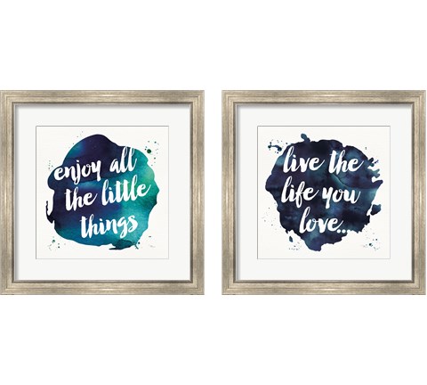 Waterwords  2 Piece Framed Art Print Set by Pela Studio