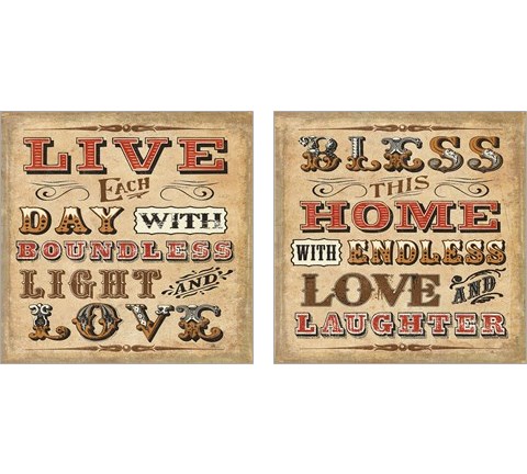 Blessed  2 Piece Art Print Set by Pela Studio