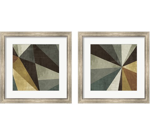 Triangulawesome Square 2 Piece Framed Art Print Set by Michael Mullan