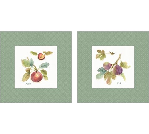 Orchard Bloom Border 2 Piece Art Print Set by Lisa Audit