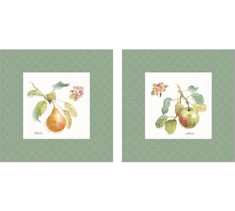 Orchard Bloom Border 2 Piece Art Print Set by Lisa Audit