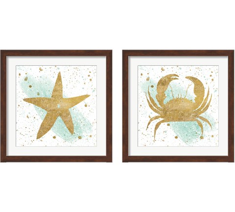 Silver Sea Life 2 Piece Framed Art Print Set by Wild Apple Portfolio