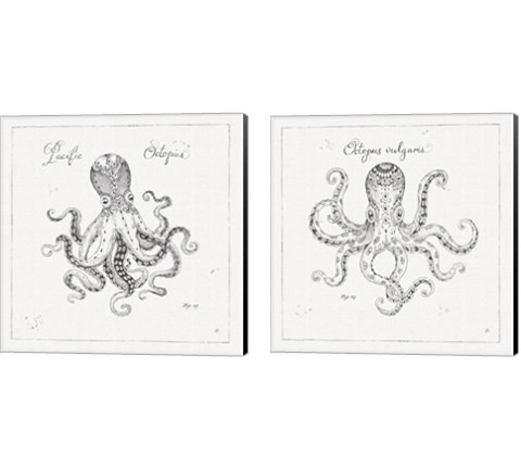 Underwater Life 2 Piece Canvas Print Set by Daphne Brissonnet