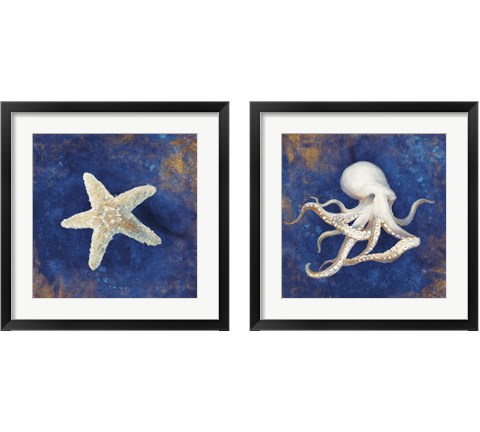 Treasures from the Sea Indigo 2 Piece Framed Art Print Set by Danhui Nai