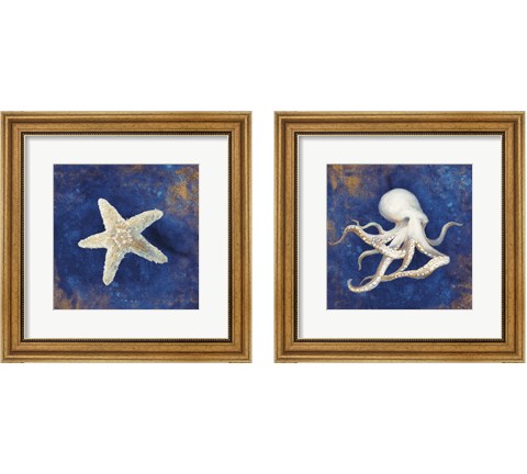 Treasures from the Sea Indigo 2 Piece Framed Art Print Set by Danhui Nai