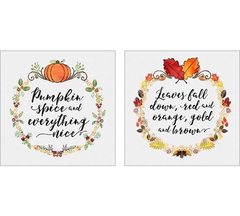 Pumpkin Spice 2 Piece Art Print Set by Noonday Design