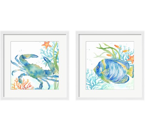 Sea Life Serenade 2 Piece Framed Art Print Set by Cynthia Coulter