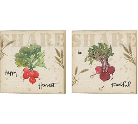 Farmers Feast Harvest 2 Piece Canvas Print Set by Anne Tavoletti