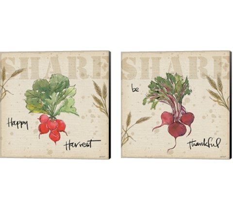 Farmers Feast Harvest 2 Piece Canvas Print Set by Anne Tavoletti