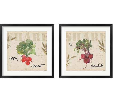 Farmers Feast Harvest 2 Piece Framed Art Print Set by Anne Tavoletti