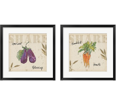 Farmers Feast Harvest 2 Piece Framed Art Print Set by Anne Tavoletti