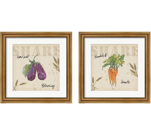 Farmers Feast Harvest 2 Piece Framed Art Print Set by Anne Tavoletti