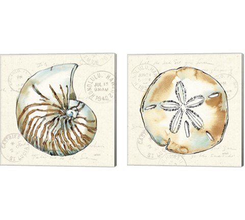 Coastal Breeze 2 Piece Canvas Print Set by Anne Tavoletti