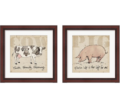 Farm Life 2 Piece Framed Art Print Set by Anne Tavoletti