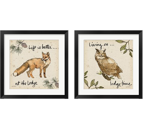 Lodge Life 2 Piece Framed Art Print Set by Anne Tavoletti