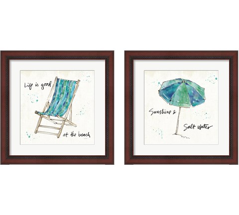 Beach Divas 2 Piece Framed Art Print Set by Anne Tavoletti