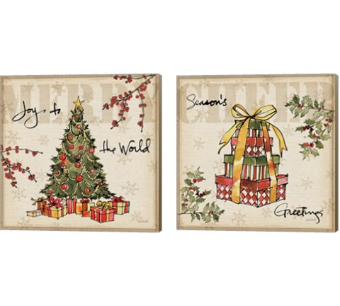 Winter Wishes 2 Piece Canvas Print Set by Anne Tavoletti