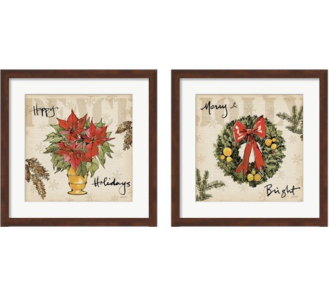 Winter Wishes 2 Piece Framed Art Print Set by Anne Tavoletti